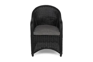 Marcus Light Utefåtölj med Dyna – Loungefåtölj i Konstrotting för Utemöbler - Svart - Products - Utemöbler & utemiljö - Loungemöbler - Loungestol utomhus