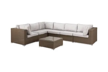 Marcus Loungegrupp - Beige / Vita dynor - Products - Utemöbler & utemiljö - Loungemöbler - Loungeset & loungegrupp