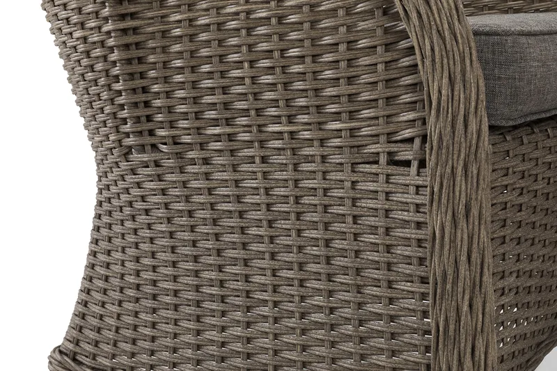 Marcus Soffgrupp 2-sits Ink. Fåtöljer - Brun / Gråa dynor - Products - Utemöbler & utemiljö - Loungemöbler - Loungeset & loungegrupp