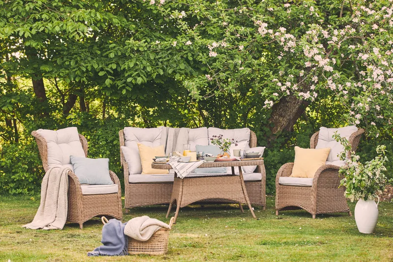 Marcus Soffgrupp Utomhus 3-sits Ink. Utefåtöljer - Natur - Products - Utemöbler & utemiljö - Loungemöbler - Loungeset & loungegrupp