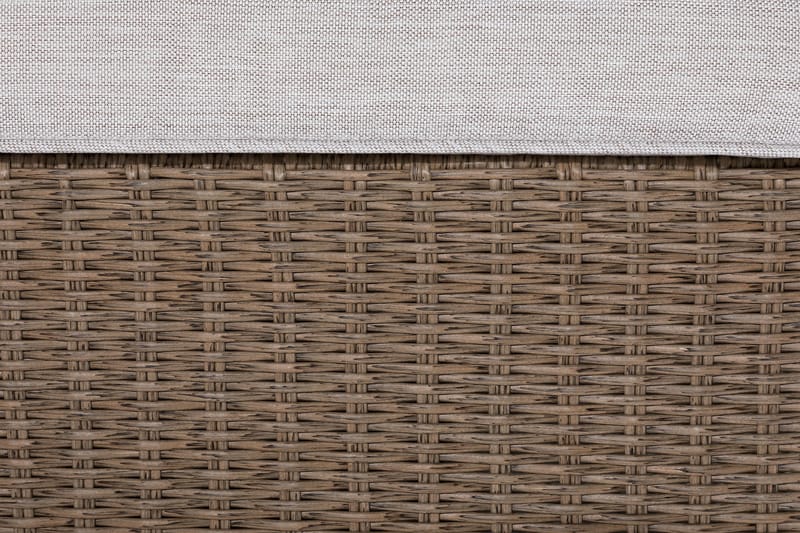 Marcus Stor Loungegrupp Utomhus - 7-sits Loungeset i Konstrotting för Uteplats och Trädgård - Beige / Vita dynor - Products - Utemöbler & utemiljö - Loungemöbler - Loungeset & loungegrupp