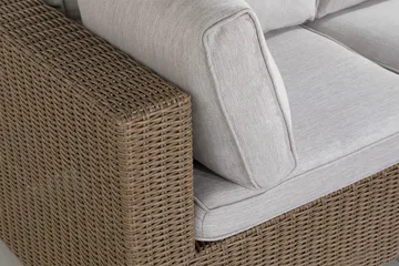 Marcus Stor Loungegrupp Utomhus - 7-sits Loungeset i Konstrotting för Uteplats och Trädgård - Beige / Vita dynor - Products - Utemöbler & utemiljö - Loungemöbler - Loungeset & loungegrupp