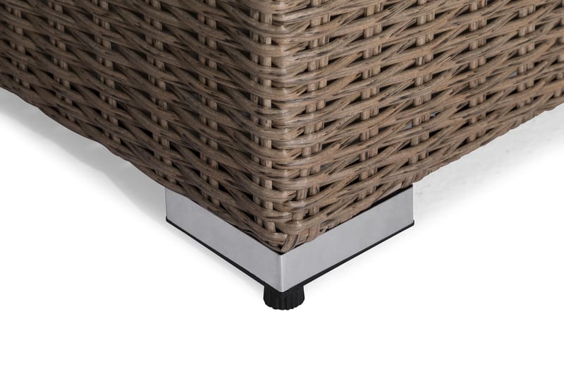 Marcus Stor Loungegrupp Utomhus - 7-sits Loungeset i Konstrotting för Uteplats och Trädgård - Beige / Vita dynor - Products - Utemöbler & utemiljö - Loungemöbler - Loungeset & loungegrupp