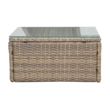 Mendoza l-formad 4-sits soffgrupp i konstrotting för altan och terrass - Brun / Beige dynor - Products - Utemöbler & utemiljö - Loungemöbler - Loungeset & loungegrupp