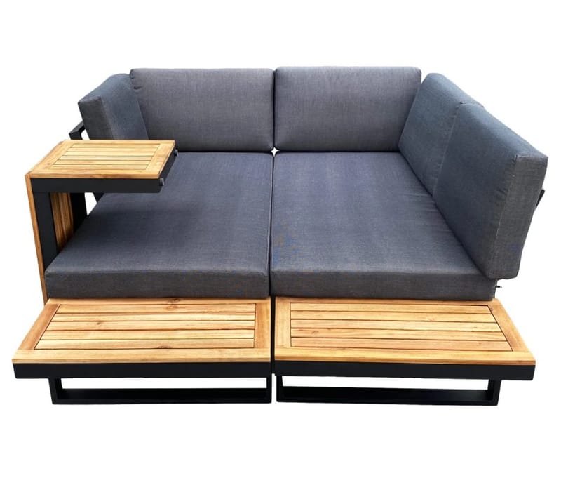 Monte Carlo utegrupp modulsoffa med bord - Svart/grå - Products - Utemöbler & utemiljö - Loungemöbler - Loungeset & loungegrupp