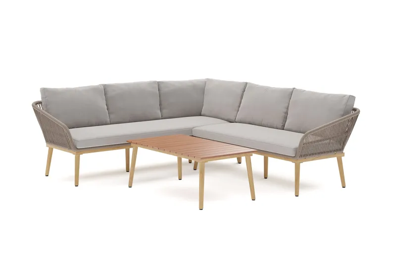 Morrocco Loungegrupp utomhus med repdetaljer för altan och terrass - Brun - Products - Utemöbler & utemiljö - Loungemöbler - Loungeset & loungegrupp