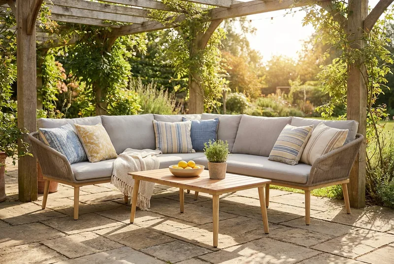Morrocco Loungegrupp utomhus med repdetaljer för altan och terrass - Brun - Products - Utemöbler & utemiljö - Loungemöbler - Loungeset & loungegrupp