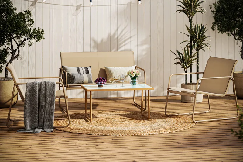 Pelanda Loungegrupp Utomhus - Beige - Products - Utemöbler & utemiljö - Loungemöbler - Loungeset & loungegrupp