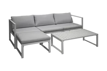 Salvador Loungegrupp Utomhus - Vit/Grå - Products - Utemöbler & utemiljö - Loungemöbler - Loungeset & loungegrupp