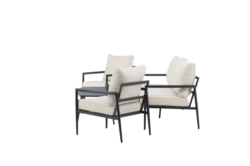 Taromina Soffgrupp Utomhus 4-sits - Svart/Beige - Products - Utemöbler & utemiljö - Loungemöbler - Loungeset & loungegrupp