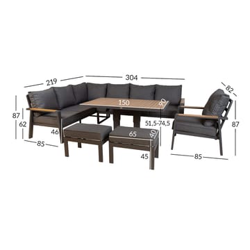 Trädgårdsmöbelset Telor - grå - Products - Utemöbler & utemiljö - Loungemöbler - Loungeset & loungegrupp