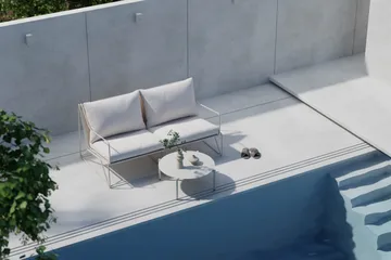 Usteryd Utesoffa 2-sits med Usteryd Soffbord - Beige - Products - Utemöbler & utemiljö - Loungemöbler - Loungeset & loungegrupp