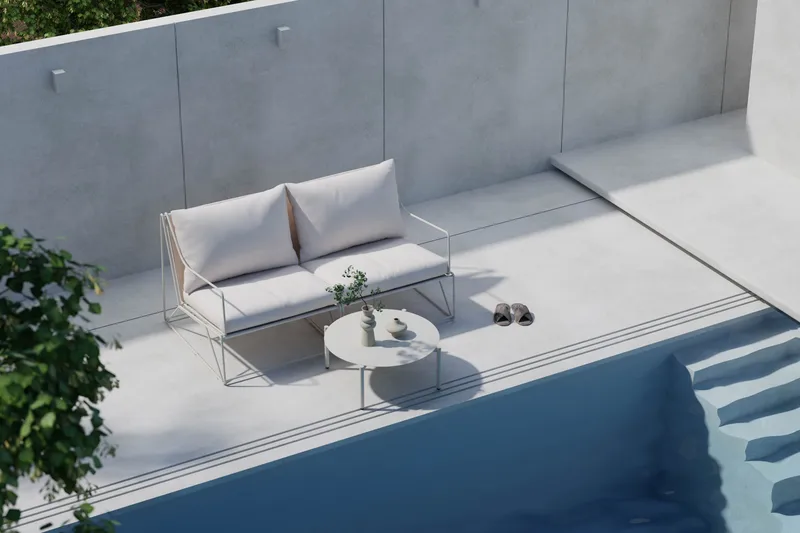 Usteryd Utesoffa 2-sits med Usteryd Soffbord - Beige - Products - Utemöbler & utemiljö - Loungemöbler - Loungeset & loungegrupp