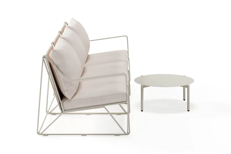 Usteryd Utesoffa 3-sits med Usteryd Soffbord - Beige - Products - Utemöbler & utemiljö - Loungemöbler - Loungeset & loungegrupp