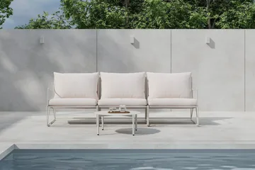 Usteryd Utesoffa 3-sits med Usteryd Soffbord - Beige - Products - Utemöbler & utemiljö - Loungemöbler - Loungeset & loungegrupp