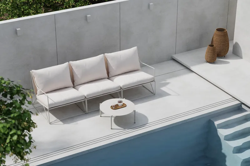 Usteryd Utesoffa 3-sits med Usteryd Soffbord - Beige - Products - Utemöbler & utemiljö - Loungemöbler - Loungeset & loungegrupp