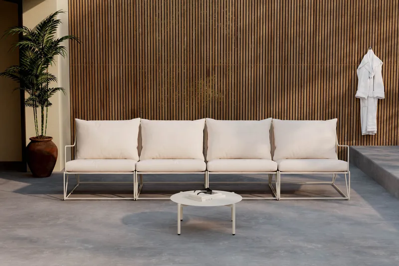 Usteryd Utesoffa 4-sits med Usteryd Soffbord - Beige - Products - Utemöbler & utemiljö - Loungemöbler - Loungeset & loungegrupp