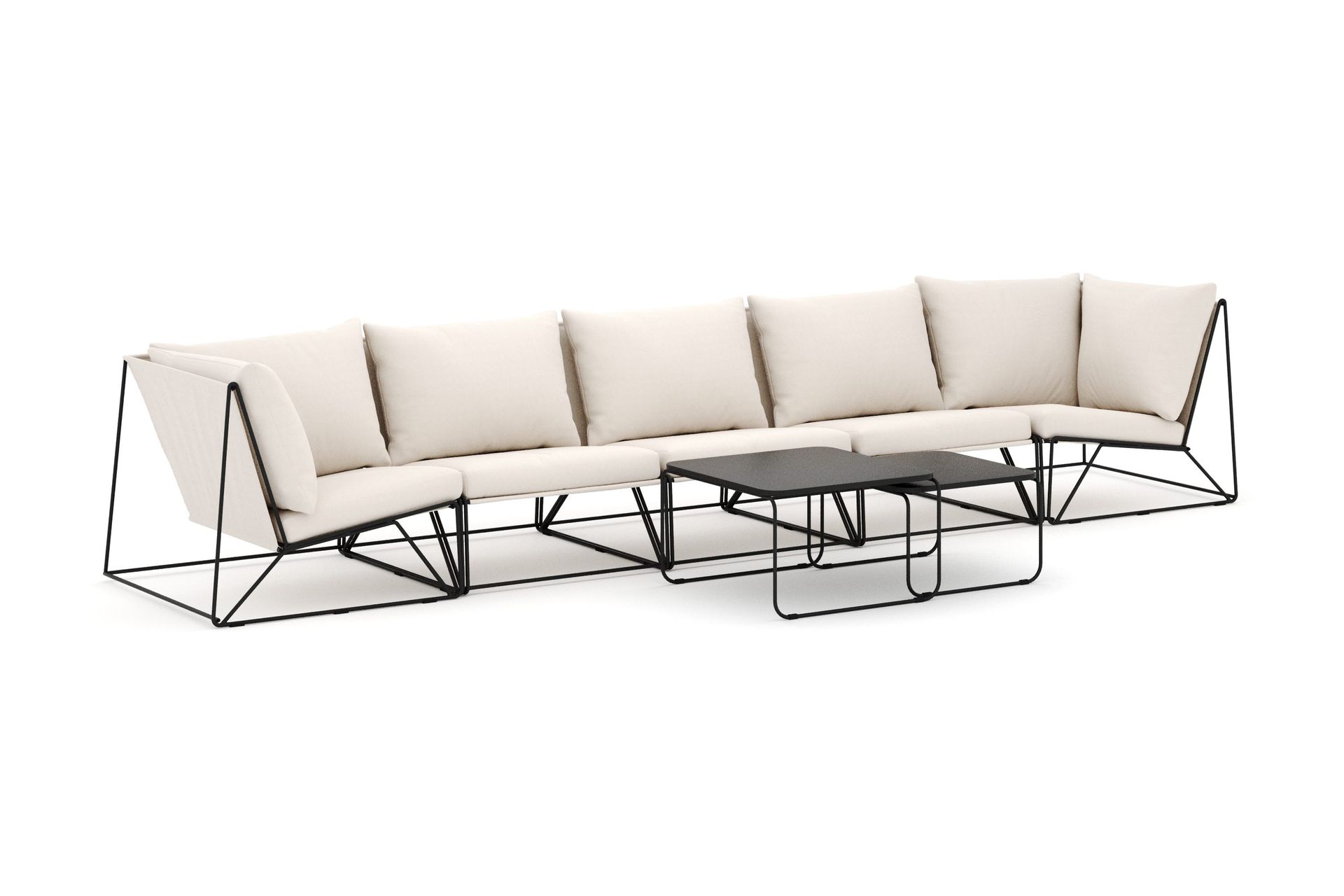 Usteryd utomhus rak 5-sits soffa