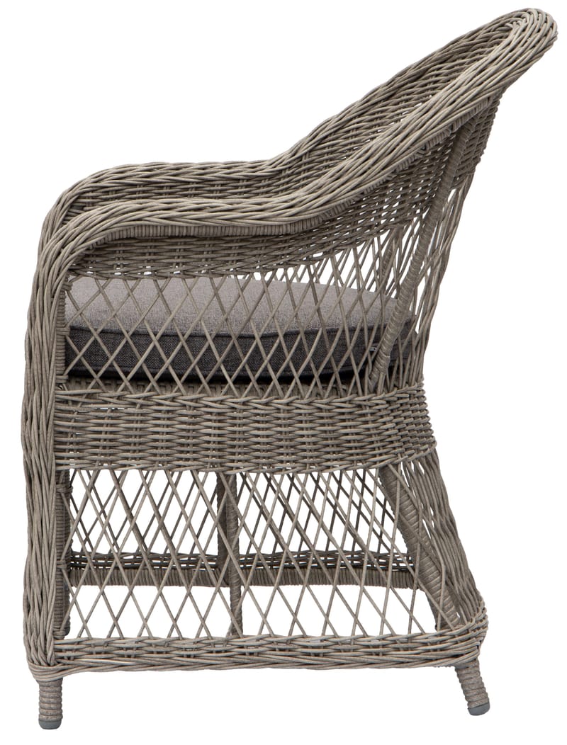 Utefåtölj grå/rotting - Marbella - Grå - Products - Utemöbler & utemiljö - Loungemöbler - Loungestol utomhus