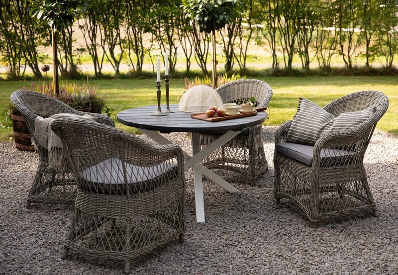 Utefåtölj grå/rotting - Marbella - Grå - Products - Utemöbler & utemiljö - Loungemöbler - Loungestol utomhus