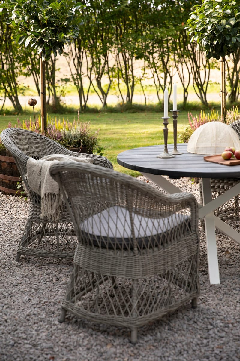 Utefåtölj grå/rotting - Marbella - Grå - Products - Utemöbler & utemiljö - Loungemöbler - Loungestol utomhus