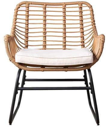 Utematstol Sommar i konstrotting Beige / Svart - 2 st - Svart/Natur - Products - Utemöbler & utemiljö - Loungemöbler - Loungestol utomhus