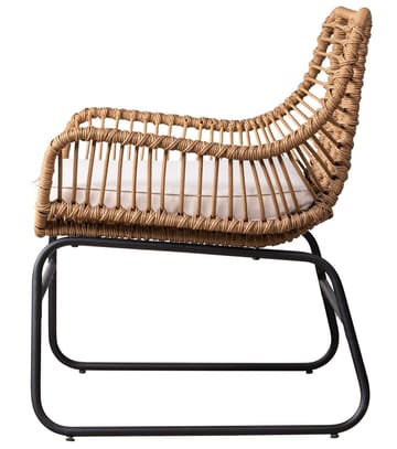 Utematstol Sommar i konstrotting Beige / Svart - 2 st - Svart/Natur - Products - Utemöbler & utemiljö - Loungemöbler - Loungestol utomhus