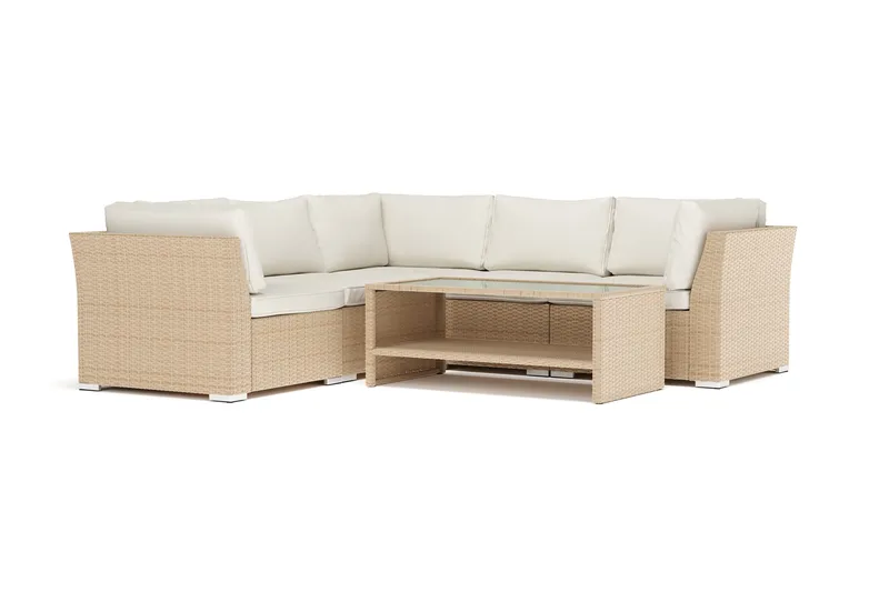 Wisconsin utomhus hörnsoffa 5-sits vändbar - Beige - Products - Utemöbler & utemiljö - Loungemöbler - Loungeset & loungegrupp