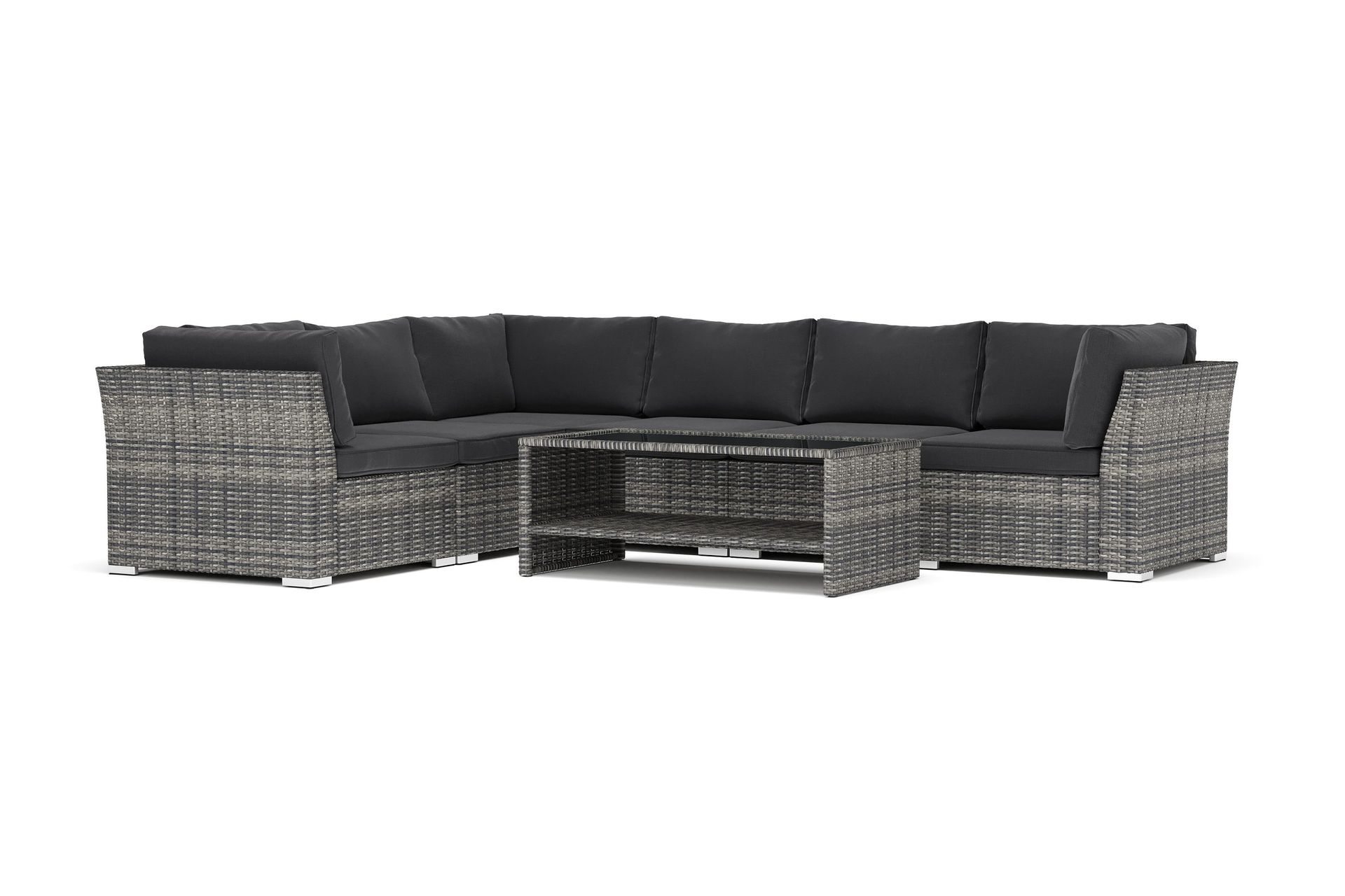 Wisconsin utomhus L-soffa 6-sits vändbar