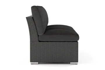 Wisconsin Premium Loungesoffa Utomhus utan Armstöd 3-sits Konstrotting - Svart - Products - Utemöbler & utemiljö - Loungemöbler - Loungesoffor