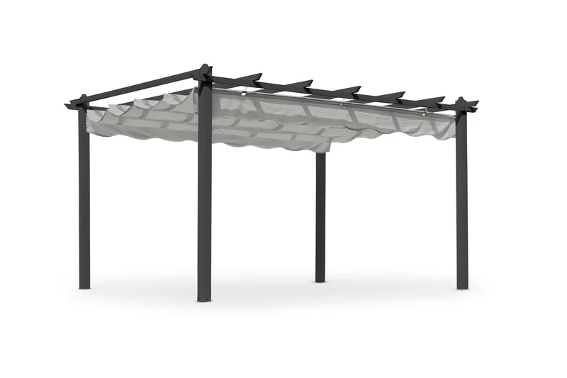 Hillerstorp Skanör Pergola 300 x 400 cm, Svart/Vit