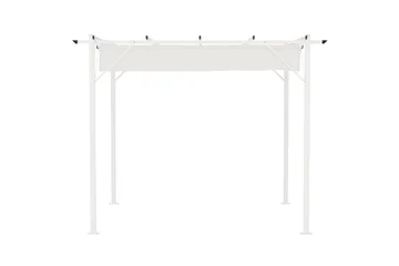 Loppes Pergola med skjutbart tak 3x3 m i stål - Vit - Products - Utemöbler & utemiljö - Solskydd - Pergola