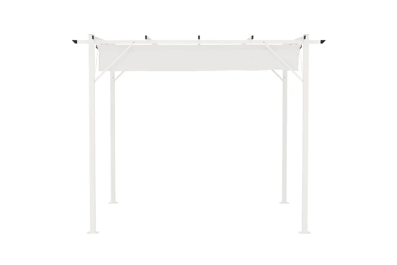 Loppes Pergola med skjutbart tak 3x3 m i stål - Vit - Products - Utemöbler & utemiljö - Solskydd - Pergola