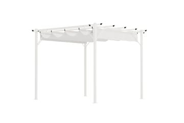Loppes Pergola med skjutbart tak 3x3 m i stål