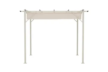 Loppes Pergola med skjutbart tak 3x3 m i stål - Beige - Products - Utemöbler & utemiljö - Solskydd - Pergola