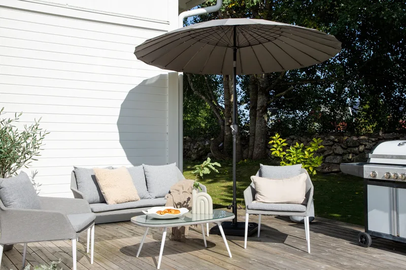 Palmetto Parasoll 270 cm - Grå - Products - Utemöbler & utemiljö - Solskydd - Parasoll