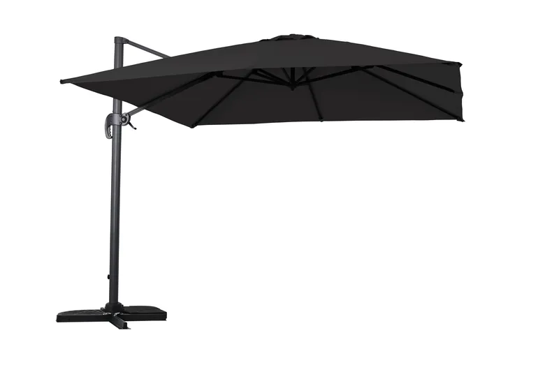 Vienna Stort Hängparasoll 3 m i aluminium, Svart