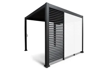Paviljong vägg Mirador 93x235  cm Mör kgrå aluminium - Products - Utemöbler & utemiljö - Solskydd - Paviljong - Paviljongvägg