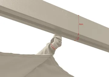 Porto Stor Pergola 4x3 m i aluminium med tak - Beige - Products - Utemöbler & utemiljö - Solskydd - Pergola