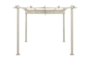 Porto Pergola 3x3 m i aluminium med tak för solskydd - Beige - Products - Utemöbler & utemiljö - Solskydd - Pergola
