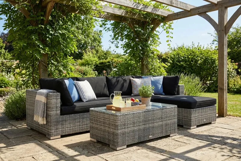 Bahamas Divanmodul - Loungebord utomhus 75x75 cm till soffor - Grå - Products - Utemöbler & utemiljö - Utebord & trädgårdsbord - Loungebord & soffbord utomhus
