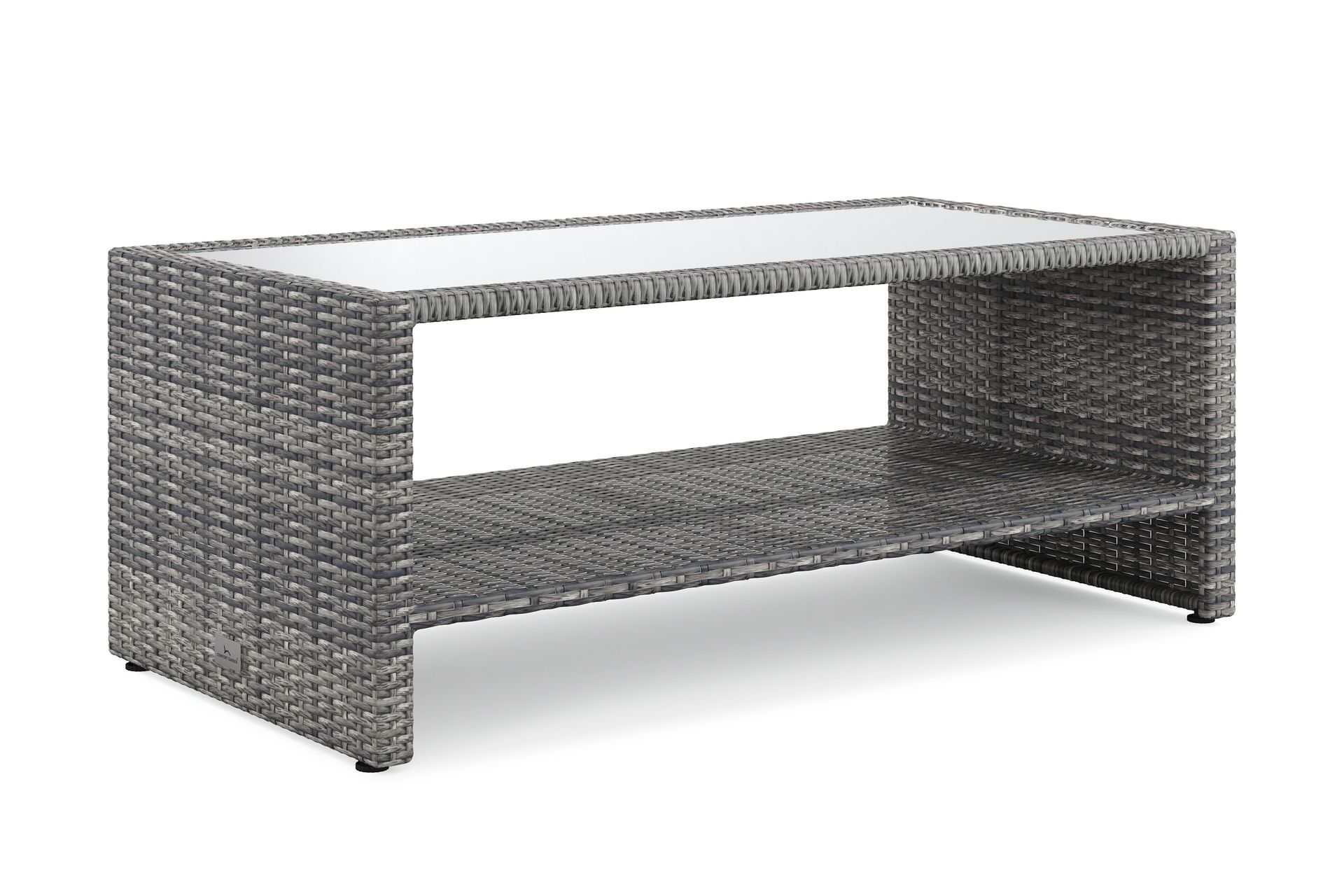 Bahamas Soffbord med hylla Utomhus 113 cm Konstrotting