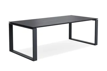 Devon Stort Rektangulärt Matbord utomhus 210x100 cm i aluminium - Svart - Products - Utemöbler & utemiljö - Utebord & trädgårdsbord - Matbord utomhus