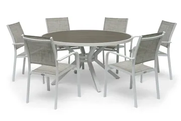 Hillerstorp Hånger Matbord Utomhus 140 cm Rund Vit - Hillerstorp - Products - Utemöbler & utemiljö - Utebord & trädgårdsbord - Matbord utomhus