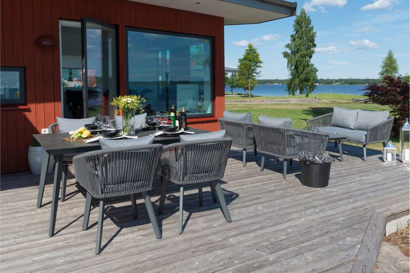 Hillerstorp Hunneslätt Utebord 90X150 Cm - Svart|Grå - Products - Utemöbler & utemiljö - Utebord & trädgårdsbord - Matbord utomhus