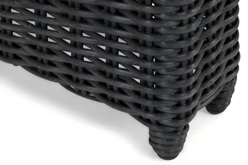 Marcus Rektangulärt Matbord utomhus 160x90 cm i konstrotting med glasskiva - Svart - Products - Utemöbler & utemiljö - Utebord & trädgårdsbord - Matbord utomhus