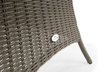 Marcus Stort Runt Matbord Utomhus 140 cm – Utebord i konstrotting med glasskiva för Uteplats och Trädgård - Grå - Products - Utemöbler & utemiljö - Utebord & trädgårdsbord - Matbord utomhus