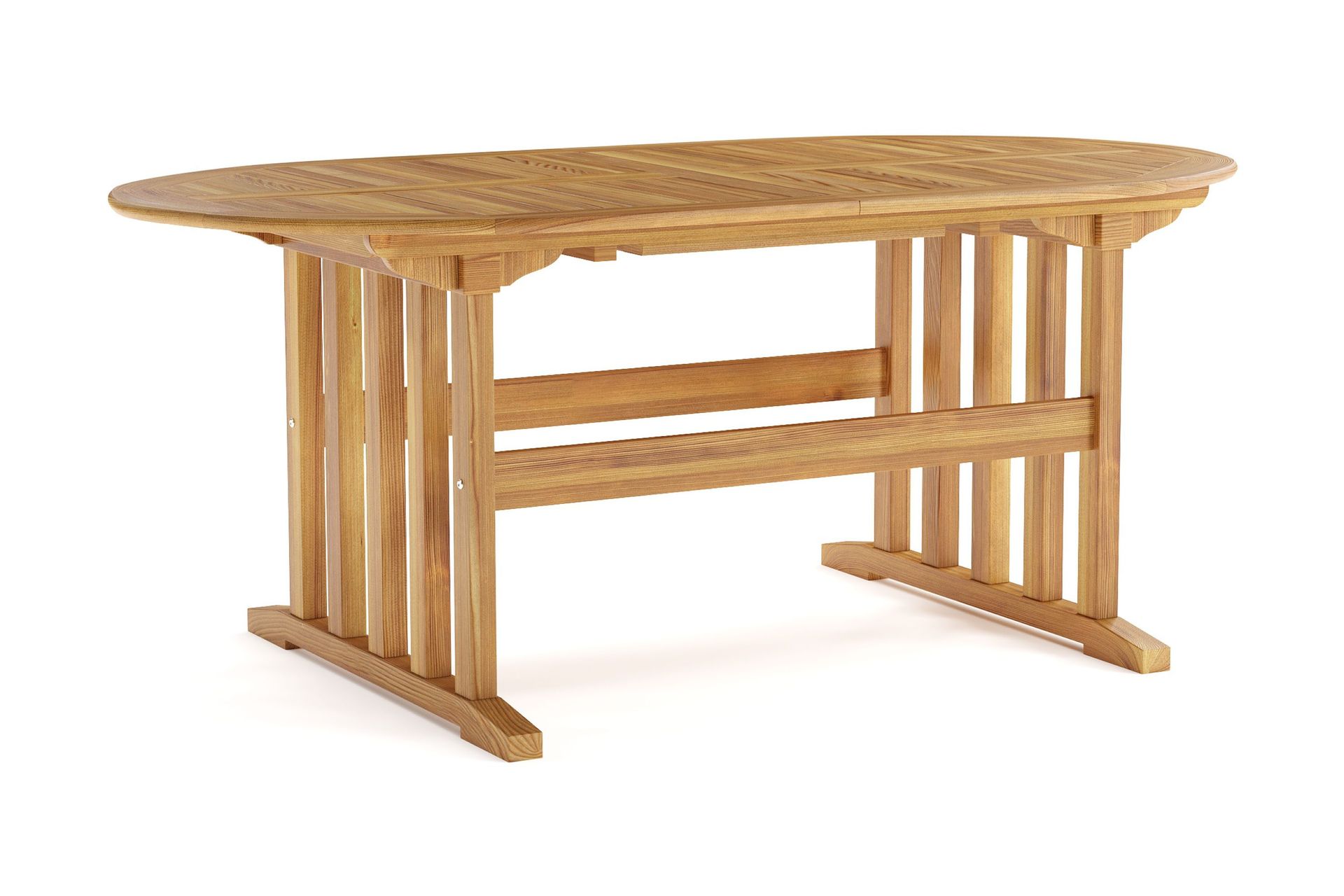 Menorca Stort Ovalt Förlängningbart Matbord i trä Utomhus 100x180 cm