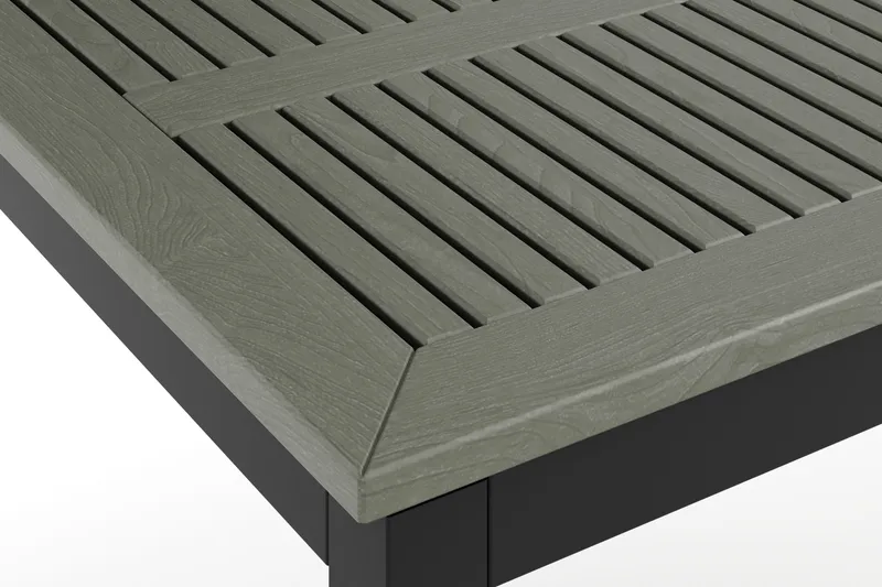 Monaco rektangulärt förlängningsbart bord utomhus med iläggsskiva 150-250x90 cm i aluminium/metall/plast - Svart/Grå - Products - Utemöbler & utemiljö - Utebord & trädgårdsbord - Matbord utomhus