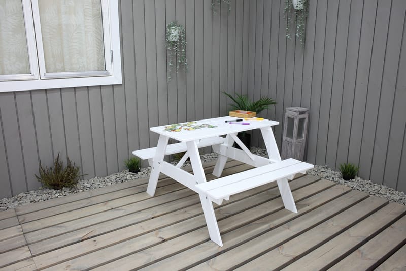 Nancie Mini Picknickbord - Vit - Products - Utemöbler & utemiljö - Utebord & trädgårdsbord - Picknickbord